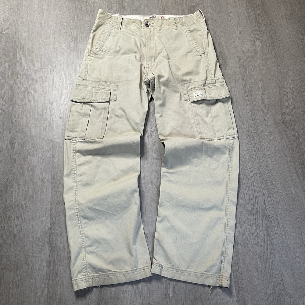 Levi's Loose Straight Cargo Pants Men's Size 34x33 Tan Khaki Cotton Pockets Hike
